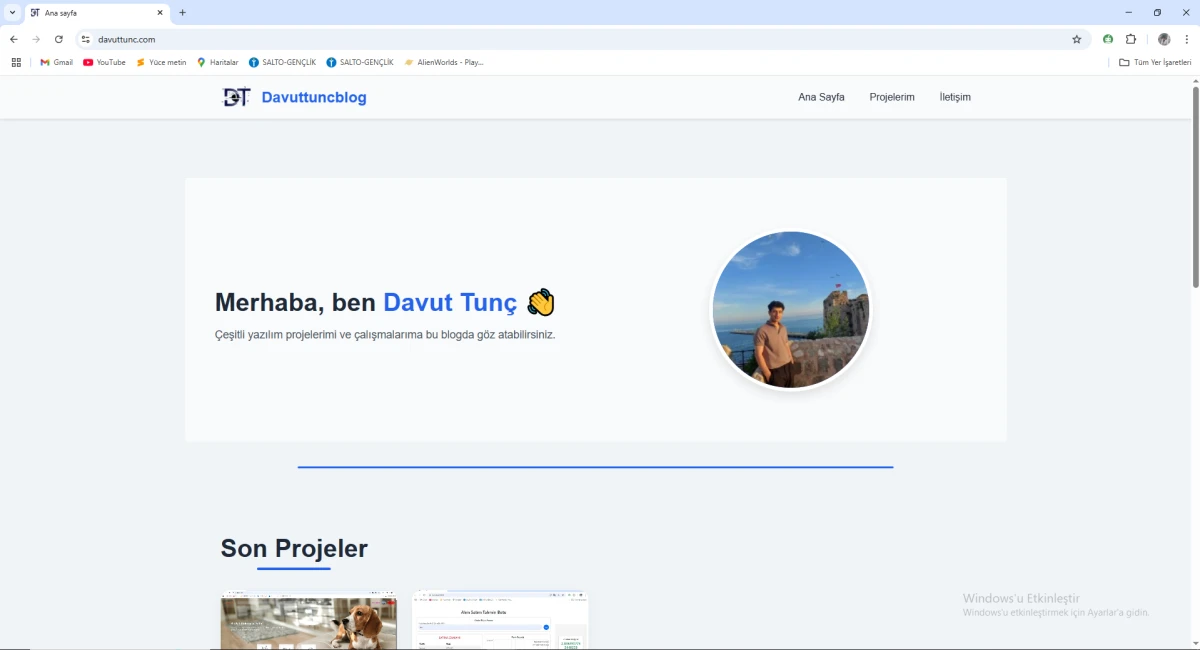 kişisel blog projem